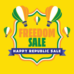 Republic Day vector design with elegant abstract shapes.