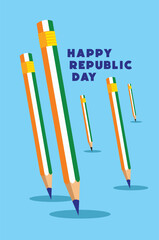 Republic Day vector design with geometric composition elements