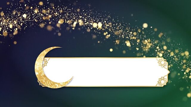 Elegant islamic background with golden geometric pattern and decorative elements for design
