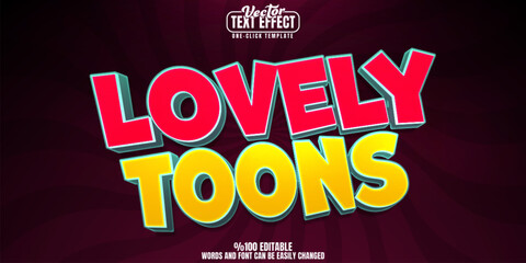 Cartoon editable text effect, customizable retro and comic 3d font style © LetsSmile