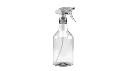 Clear Trigger Spray Bottle Isolated on Transparent Background