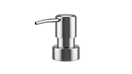 Chrome Soap Dispenser Pump isolated on transparent background