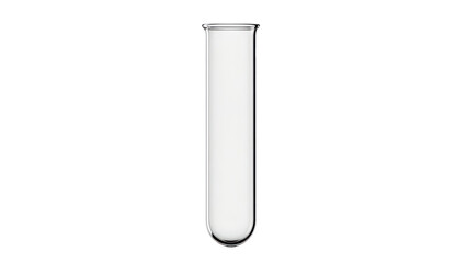 Empty Glass Test Tube Isolated on Transparent Background