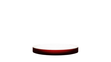 Red and white podium isolated on transparent background