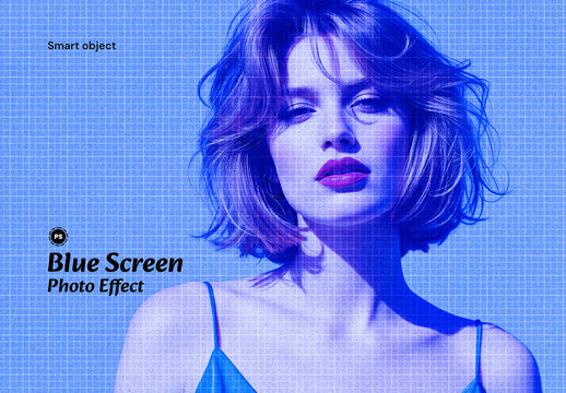 Blue Screen Poster Photo Effect