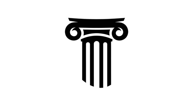 Ionic Column Top Silhouette