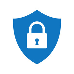Cybersecurity and data protection icon featuring a padlock, representing security protocols, privacy, and encryption