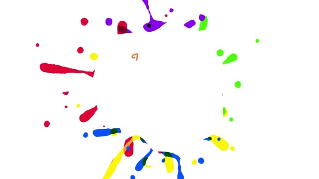 Holi festival greeting video making by the colorful splash