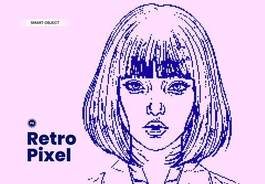 Retro Pixel Photo Effect