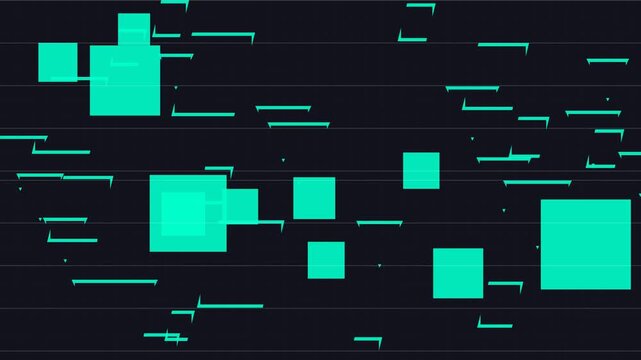 4K Funky Abstract Geometric Looping Background with Sharp Vibrant Shapes