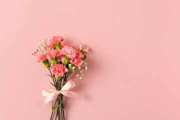 Obraz premium Beautiful pink flowers bouquet for mother's day gift ideas