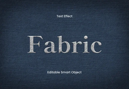 Stitched Fabric Text Effect Template