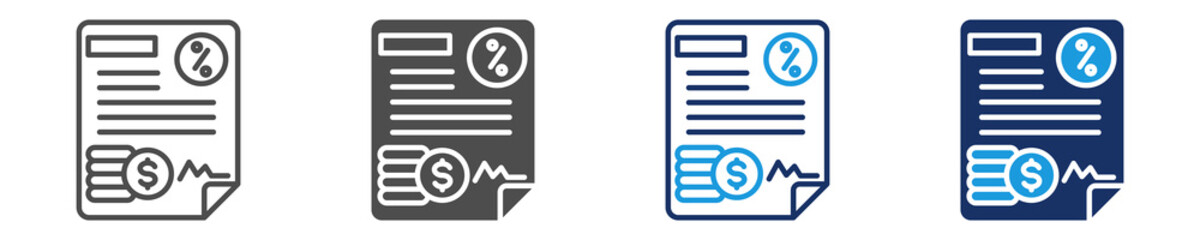 tax icon set multiple concept