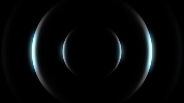 Glowing circle effect. Round light effect. Circular sound wave. Wifi signal. Radio station signal. Concentric circle. Place or point. Radar screen. Loop animation.