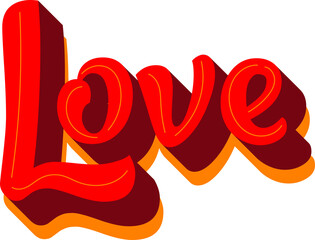 red inscription "love"