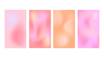 Fototapeta premium Neon Gradients Background Set. 10 Vertical Gradients Backdrops