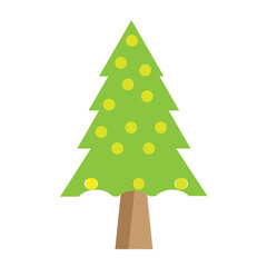 is a cartoon or vector illustration of a Christmas tree.