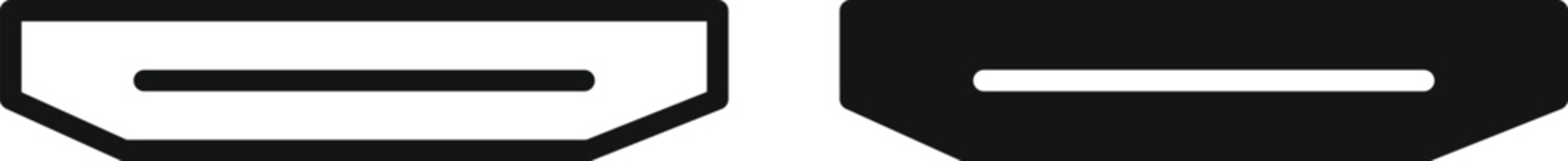 Obraz premium HDMI Icon Set. Hardware Interface Icons. High definition multimedia symbols. Digital cable and port design. Technology and connectivity signs 