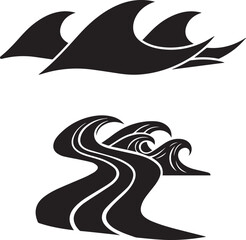 Dynamic Waves & Flowing Water Illustration