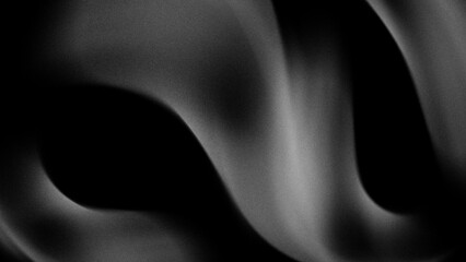 Black luxury background with copy space. Gray abstract curved wave lines on premium black background. metallic Black background with line curve design. smooth black background wave pattern