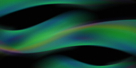modern green black background. elegant wavy background style.  Overlapping layers of waves color green gradient and grainy texture