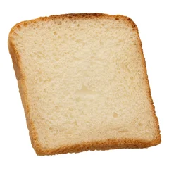 Fototapeten Brot White bread toasts isolated on white background  © Berzyk