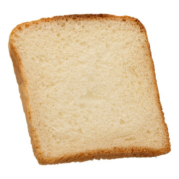 White bread toasts isolated on white background