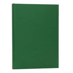 Green book cover, simple and plain, isolated on white background