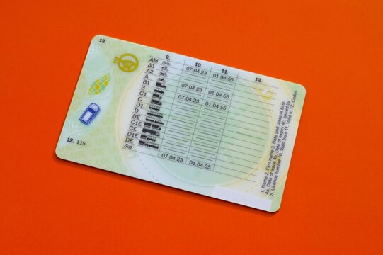  Back of provisional driving licence.