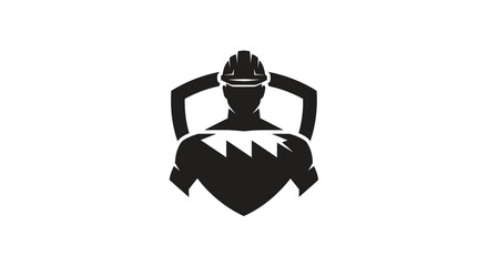Obraz premium Construction worker emblem
