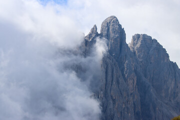 Cadini di Misurina Dolomites mountains under shifting cloud cover