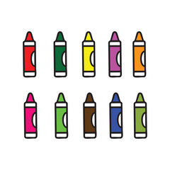 Crayon icon vector illustration 