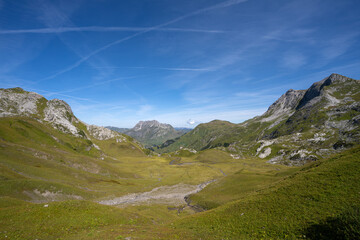 Naklejka premium Panoramic landscape, Lech, Tirol, Austria
