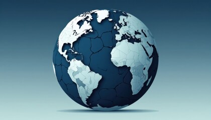 Obraz premium Cracked Earth Globe Concept