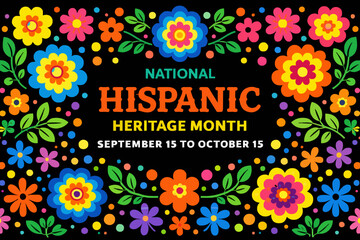 Fototapeta premium Floral Heritage Month Design