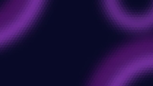 Abstract asymmetrical purple curved light with dark negative space background. background with hexagon pattern surface 