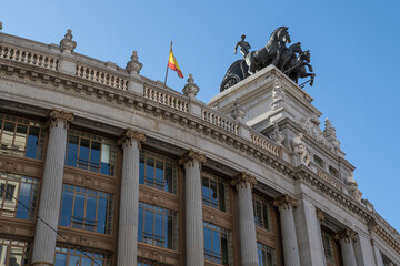 Fototapeta premium Madrid, Spain: Antiguo Banco Bilbao Vizcaya Argentaria