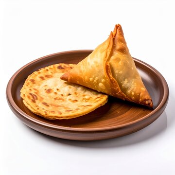 crispy samosas and soft flaky parotta