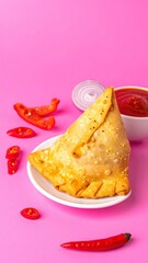 Golden brown crispy samos