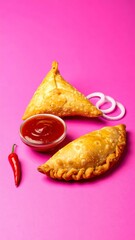 Golden brown crispy samos