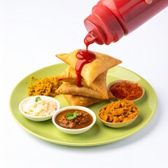 Golden brown crispy samos