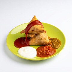 Golden brown crispy samos