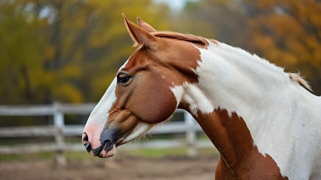 indian pinto pony close up video