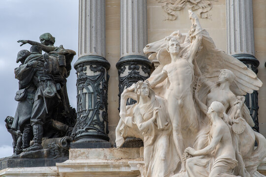 Madrid, Spain: Monument to Alfonso XII, Retiro Park