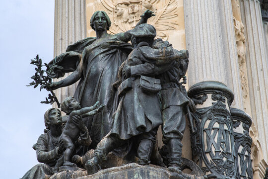 Madrid, Spain: Monument to Alfonso XII, Retiro Park