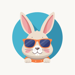 Flat Vector Illustration of a Geometric, Colorful Flower