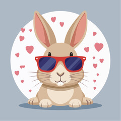 Flat Vector Illustration of a Lotus Flower in Turquoise Circle