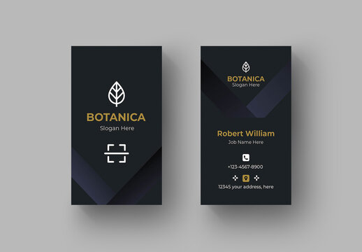 Botanical Business Card Template Design