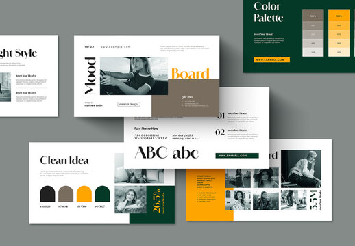 Minimal Brand Mood Board Template for Visual Identity