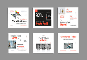 Social Media Post Template Layout